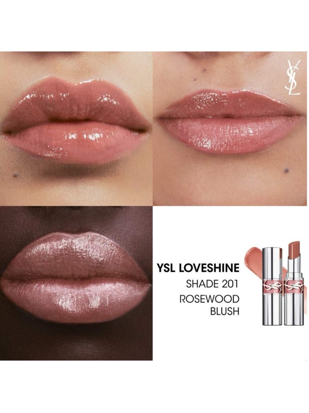 YSL Loveshine Lipstick 201 Rosewood Blush